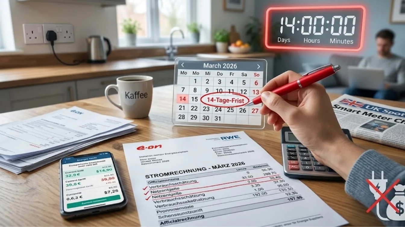 Die „14-Tage-Frist“ im März: Warum Millionen Deutsche jetzt ihre Stromrechnung prüfen müssen