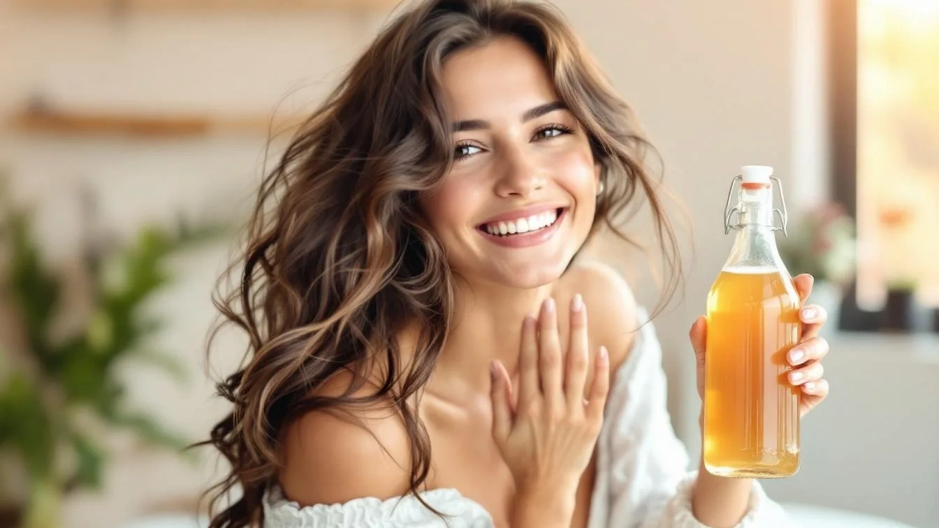 Glanz-Wunder: Warum eine Spülung mit Apfelessig teure Haarmasken überflüssig macht